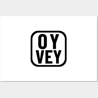 Oy Vey Meme Yiddish Exclamatory Expression Square Frame Rounded Corners Posters and Art